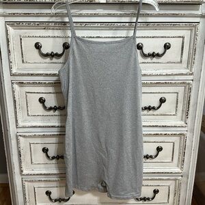 SHEIN Romper Shorts L Sleeveless Cami Gray